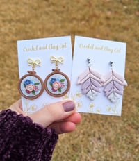 Image 6 of Snowy Leaf Earrings