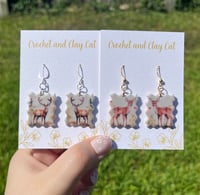 Image 5 of Watercolor Deer Earrings 
