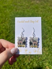 Image 7 of Watercolor Wolf Earrings