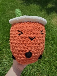 Image 6 of Jumbo Boba Tea Crochet Plush 