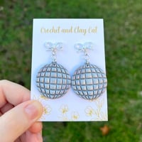 Image 6 of Disco Ball Dangle Earrings | Sparkly Party Looks | Dancing Date Night | Birthday Girl Jewelry | H...