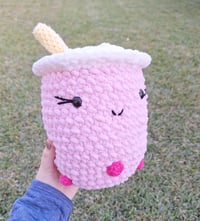 Image 8 of Jumbo Boba Tea Crochet Plush 