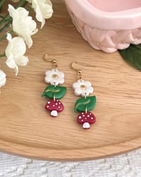 Image 1 of Cottagecore Charm Dangly Earrings