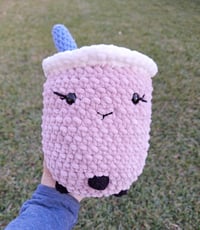 Image 9 of Jumbo Boba Tea Crochet Plush 