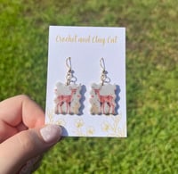 Image 9 of Watercolor Deer Earrings 