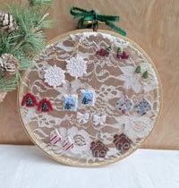 Image 1 of Embroidery Hoop Jewelry Holder | Earrings Organizer