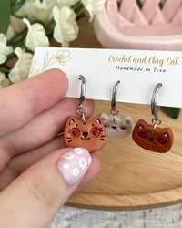 Image 2 of Clay Cat Stitch Markers for Crocheting and Knitting 