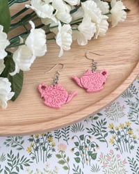 Image 5 of Floral Teapot Earrings 