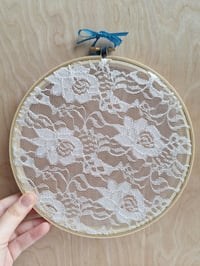 Image 2 of Embroidery Hoop Jewelry Holder | Earrings Organizer