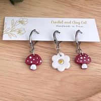 Image 2 of Cottagecore Stitch Markers for Crochet and Knitting