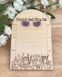 Image 3 of Fall Colored Book Stud Earrings