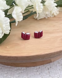Image 4 of Fall Colored Book Stud Earrings