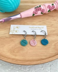 Image 1 of Yarn Ball Stitch Markers for Crocheting and Knitting