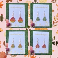 Image 2 of Fall Leaf Dangly Earrings
