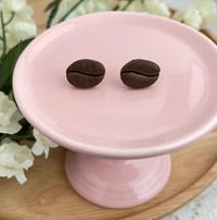 Image 3 of Coffee Bean Stud Earrings | Hypoallergenic Studs