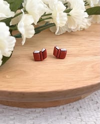 Image 5 of Fall Colored Book Stud Earrings