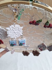 Image 6 of Embroidery Hoop Jewelry Holder | Earrings Organizer