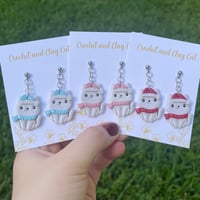 Image 4 of Christmas Cat Earrings | Winter Kitten Earrings