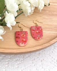 Image 2 of Hot Pink Pumpkin Earrings 