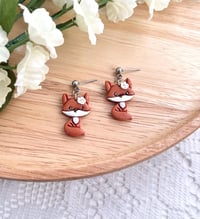 Image 1 of Cottagecore Forest Fox Earrings 