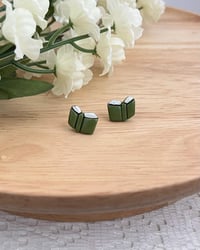 Image 7 of Fall Colored Book Stud Earrings