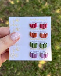 Image 8 of Fall Colored Book Stud Earrings