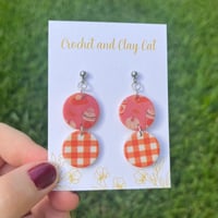 Image 5 of Hot Pink Pumpkin Earrings 