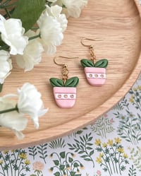 Image 2 of Pastel Potted Plant Earrings