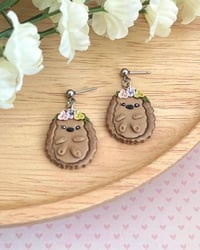 Image 3 of Floral Hedgehog Earrings