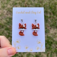 Image 5 of Cottagecore Forest Fox Earrings 