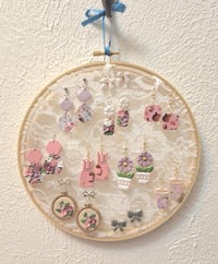 Image 10 of Embroidery Hoop Jewelry Holder | Earrings Organizer