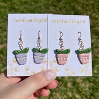 Image 3 of Pastel Potted Plant Earrings