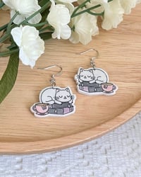 Image 1 of Cats and Books Earrings
