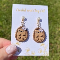 Image 2 of Floral Hedgehog Earrings