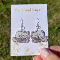 Image 2 of Cats and Books Earrings
