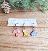 Image 2 of Rainy Day Stitch Markers for Crochet and Knitting