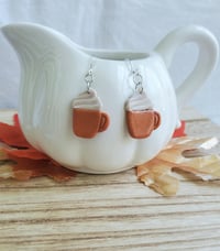 Image 2 of Pumpkin Spice Latte Earrings