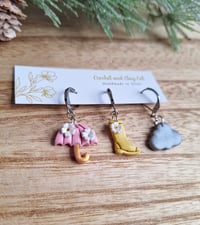 Image 3 of Rainy Day Stitch Markers for Crochet and Knitting