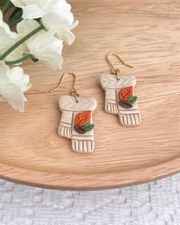 Image 1 of Fall Cozy Scarf Dangle Earrings