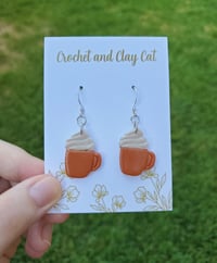Image 3 of Pumpkin Spice Latte Earrings