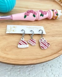 Image 1 of Candycane Christmas Stitch Markers for Crochet and Knitting