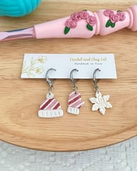 Image 2 of Candycane Christmas Stitch Markers for Crochet and Knitting