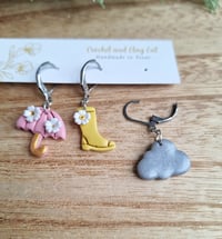 Image 5 of Rainy Day Stitch Markers for Crochet and Knitting