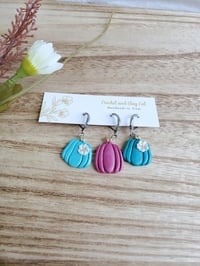 Image 2 of Pumpkin Stitch Markers for Crochet and Knitting