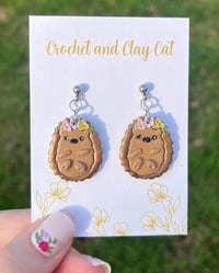 Image 9 of Floral Hedgehog Earrings