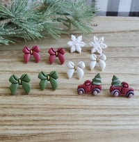 Image 7 of Christmas Red Truck Stud Earrings