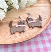 Image 1 of Handmade Ragdoll Cat Earrings