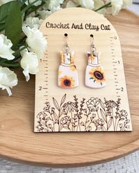 Image 2 of Sunflower Fall Earrings 