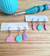 Image 4 of Pastel Christmas Stitch Markers for Crochet and Knitting