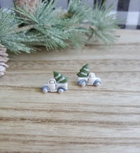 Image 9 of Christmas Red Truck Stud Earrings